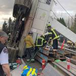 Scene from the accident. Photo courtesy city of Kirkland