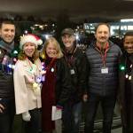 Kirkland councilmembers with Steve Pool at the Musical Holiday Lights event on Dec. 13. Photo courtesy of Aaron Jacob