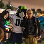 Photo courtesy of Aaron Jacob                                 The Seahawks Blitz joined Google and the city of Kirkland on Dec. 13.