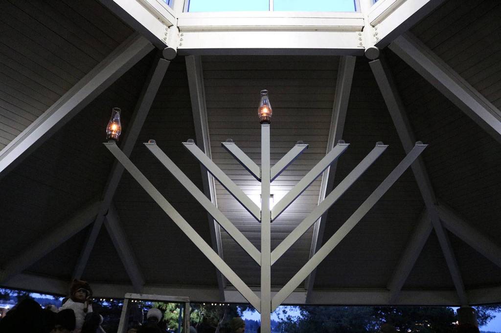 Chabad of Kirkland hosted its annual Grand Menorah Lighting event at Kirkland Marina Park on Dec. 22. Stephanie Quiroz/staff photo
