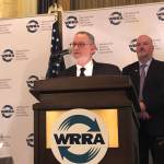 Mike Weinstein receiving his lifetime achievement award. Photo courtesy of Waste Management