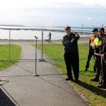 Mayor Penny Sweet spoke at the groundbreaking. Blake Peterson/staff photo