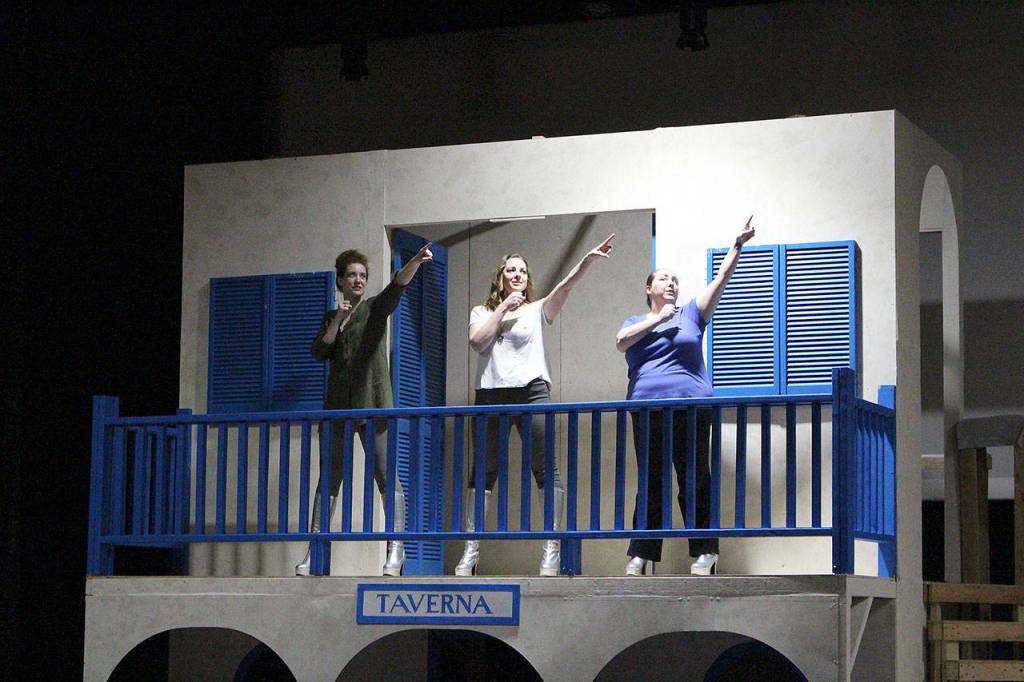 Eastside residents rehearse for the upcoming community musical, Mamma Mia. Madison Miller/staff photo