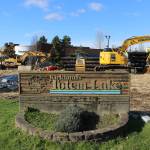 Construction at the Totem Lake Boulevard and Northeast 124th Street intersection in Kirkland on Feb. 10. Mitchell Atencio/staff photo