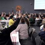 Kirkland residents engaging in the interactive Sustainability Forum on Saturday, June 22. The council reviewed a draft of the Sustainability Master Plan at its Feb. 4 study session. Photo courtesy of city of Kirkland