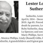 Obituary: Lester Lowell Sutherlin