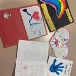 Photos: Students give thank you cards to local health workers
