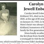 Carolyn Jewell Enberg | Obituary