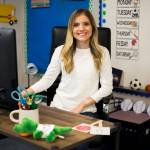 Glenwood Elementary School teacher Mackenzie Adams in her classroom on Wednesday, where she teaches 16 kindergartners remotely. (Olivia Vanni / The Herald)