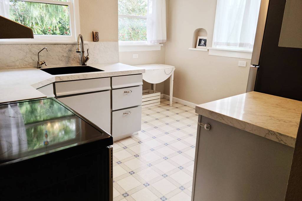 Granite Transformations engineered stone is non-porous, offering a low-maintenance, easy-to-clean and anti-microbial surface. Granite Transformations photo.