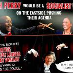 Lamberts flyer depicting her opponent, Sarah Perry, as a socialist puppet (tweeted by KC Councilmember Girmay Zahilay)