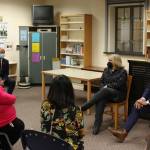 Gov. Jay Inslee and his wife, Trudi Inslee, listen to challenges faced by teachers on May 4 in Renton. (Cameron Sheppard/Sound Publishing)