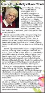 Janeen Elizabeth Ryseff (Wentz) | Obituary