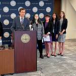 State Attorney General Bob Ferguson at a press conference Aug. 16 about a lawsuit his office filed against OReilly Auto Parts for alleged discrimination and retaliation against pregnant employees. The company denies the accusations. COURTESY PHOTO, State Attorney Generals Office