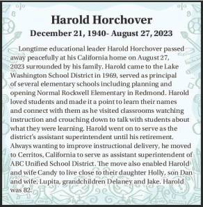 Harold Horchover | Obituary