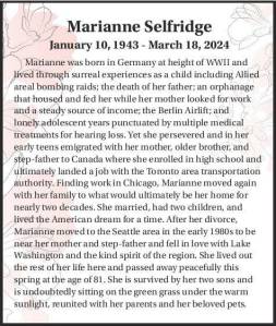 Marianne Selfridge | Obituary
