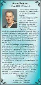 Sean Gimenez | Obituary