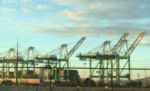 Cranes at the Port of Tacoma. File photo