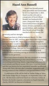 Hazel Russell | Obituary